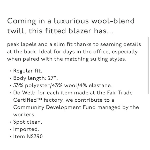 Madewell Womens The Alston Blazer Dark Navy Size 2 NS390 NEW $218 classic office - Picture 5 of 13